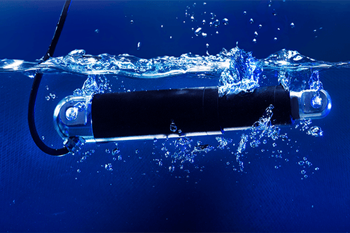 Photo of a linear actuator in water concept