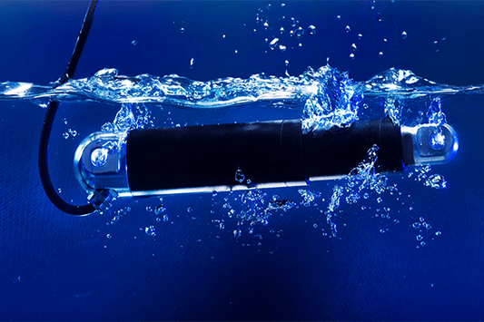 Photo of a linear actuator in water concept