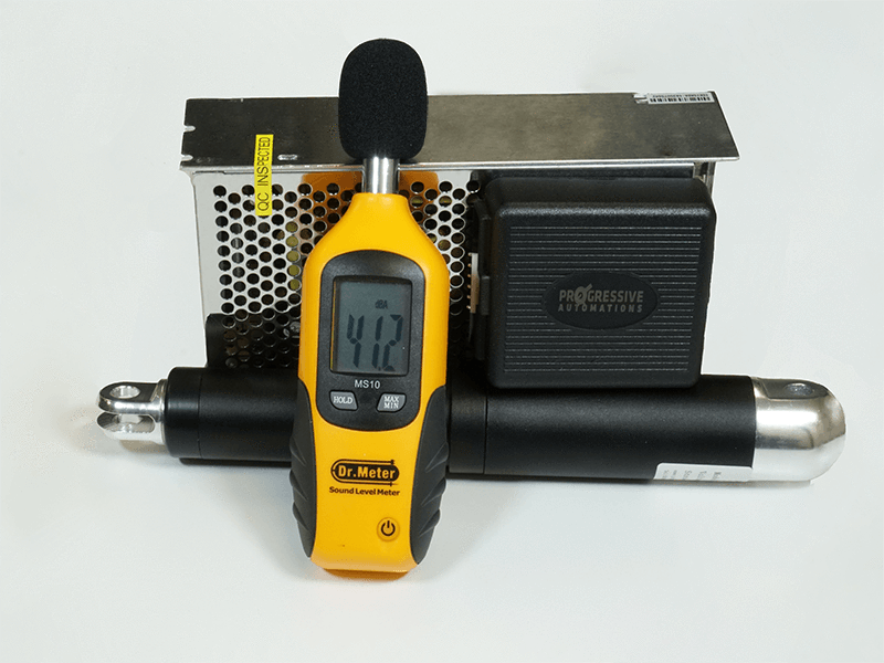 Photo of an electric torque wrench and linear actuator