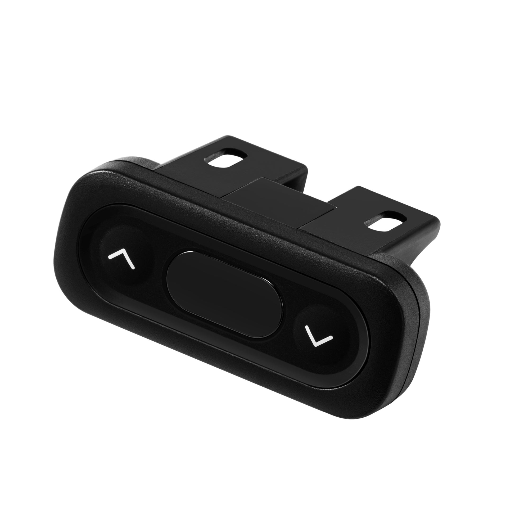 black desk remote close-up