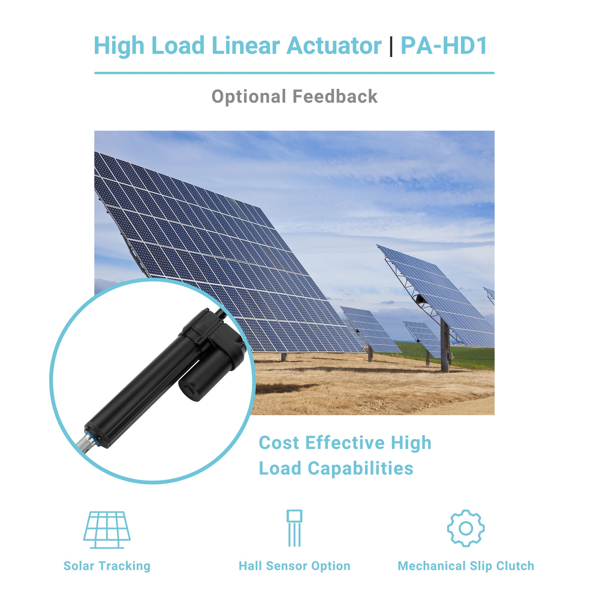 feedback high load linear actuator – power supply