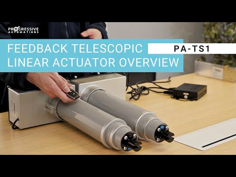 Teleskop-Linearantrieb / Hubsäule mit Rückmeldung – 3-stufig mit Hall-Effekt-Synchronisierung