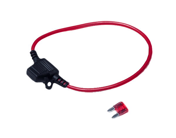 inline fuse holder installed