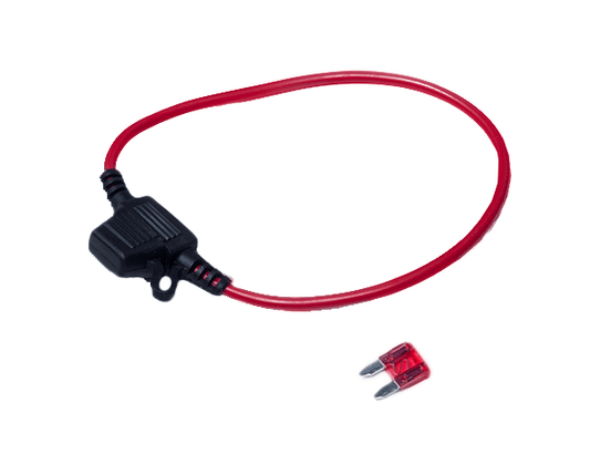 inline fuse holder installed