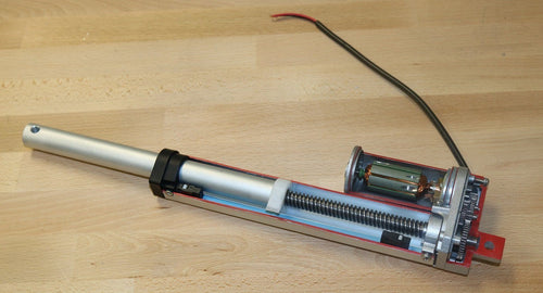 Photo of inside PA-14 Linear Actuator by Progressive Automations