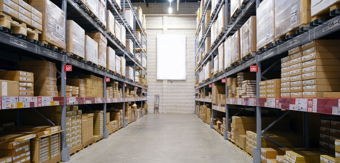 Photo of warehouse with boxes