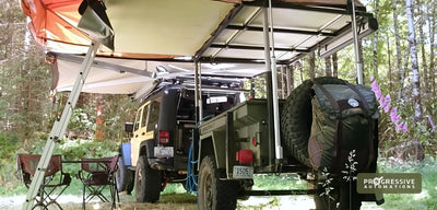 Usando atuadores em um reboque de camping para veículos de aventura