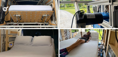 Cama ajustable de bricolaje para conversión de autocaravana