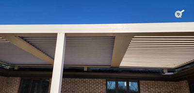 Actualización de pérgola con techo de lamas motorizado con actuadores PA-10