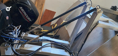 Soporte de motor de patada abatible para catamarán con actuador PA-06