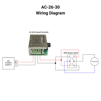 DC Speed Controller - 30A Wiring Diagram