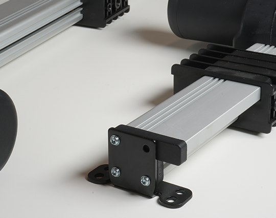 Track linear actuators are with fixed mounting points