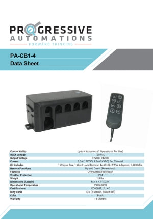 PA-CB1-4 Data Sheet