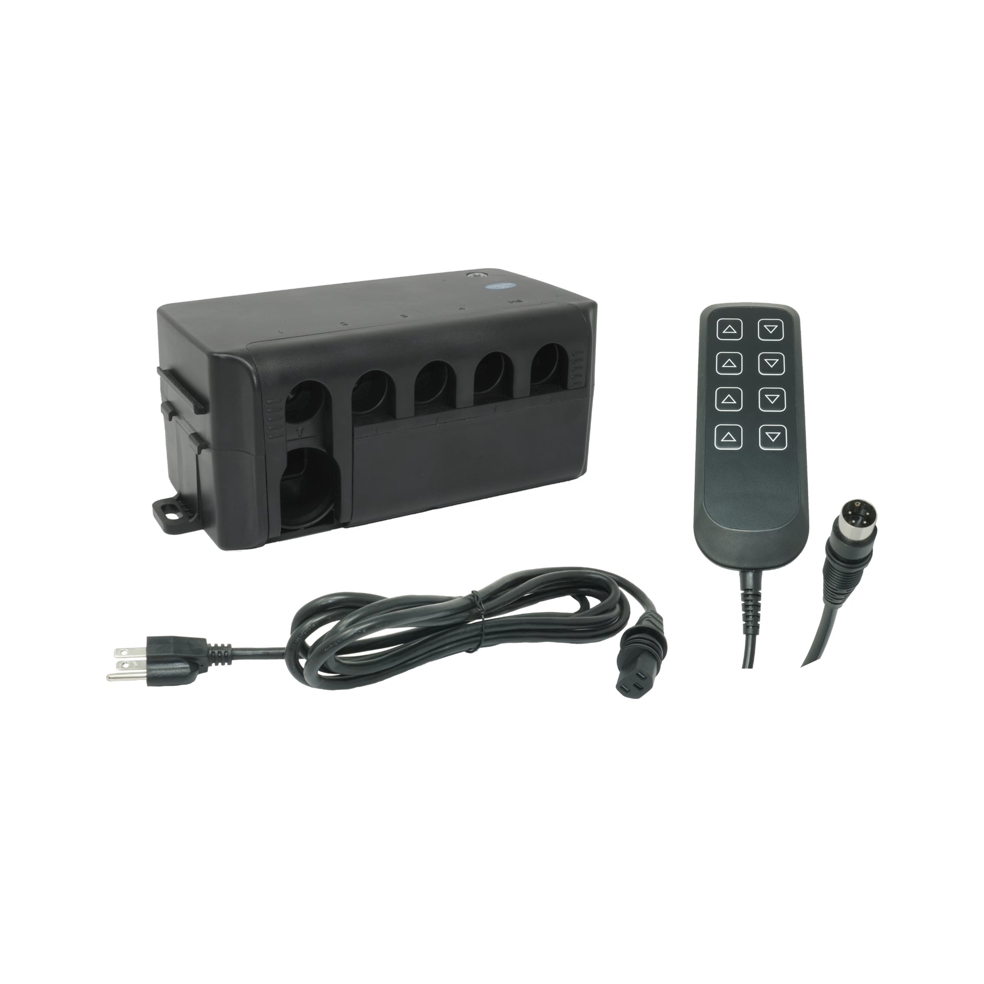 120 VAC - 12/24 VDC Control Box - 4 Channel - Wired Remote – Progressive  Automations, image size:1920x1920