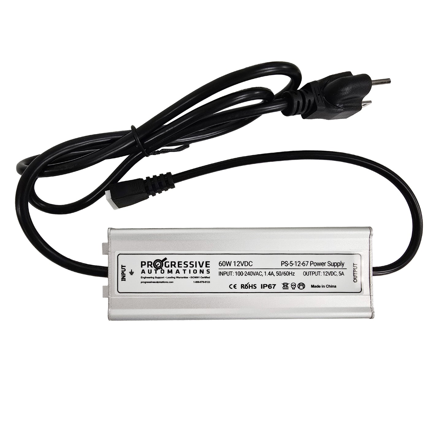 Power Supply - 100-240VAC - 12 VDC - 5A - IP67