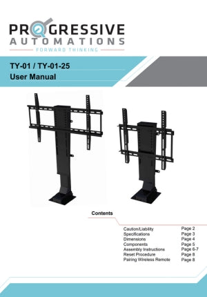 TY-01 / TY-01-25 Manual del usuario