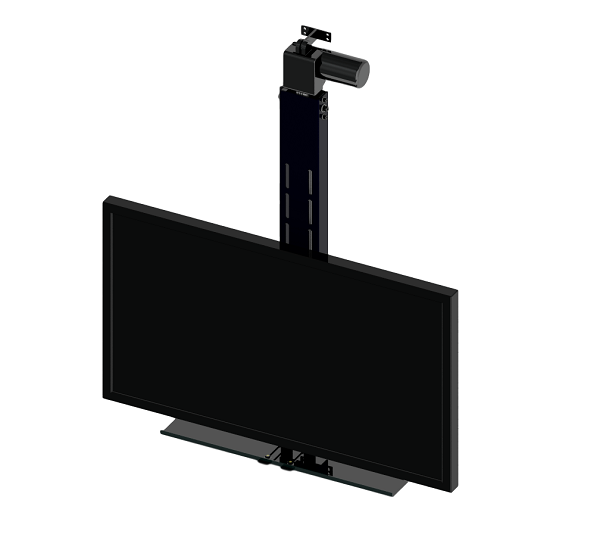compact drop down TV lift assembly